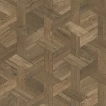 Geometric Patterned Parquet Vinyl Flooring