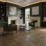 Geometric Patterned Parquet Vinyl Flooring
