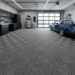 Heavy-Duty Geometric-patterned Garage Floor