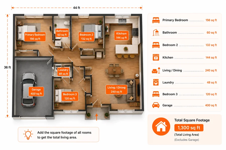 How to Calculate Square Feet of a House