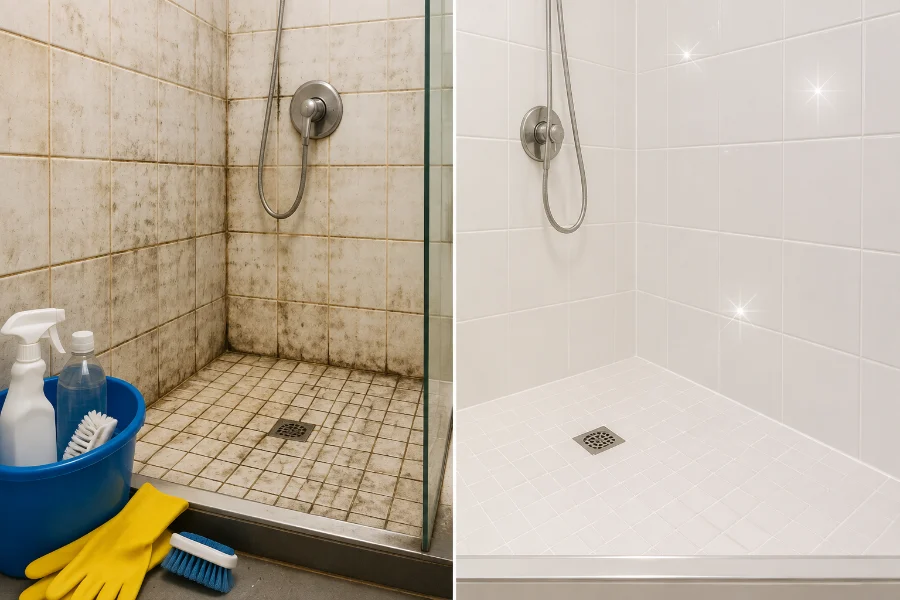 How to Clean Shower Tiles and Grout