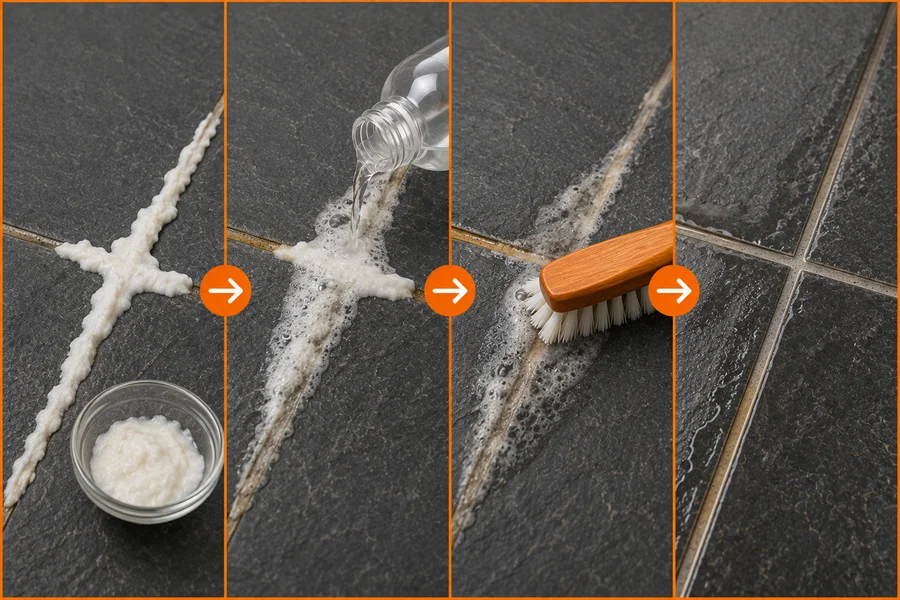 How to Clean Slate Tile Grout Naturally