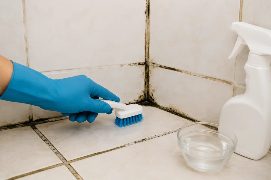 How to Clean Tile Grout With Mold