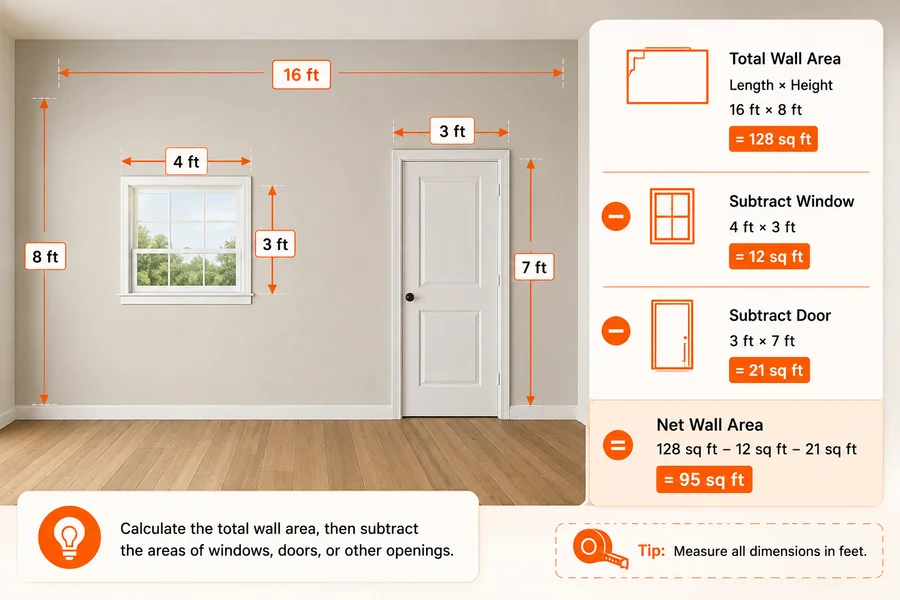 How to Find Square Feet of a Wall