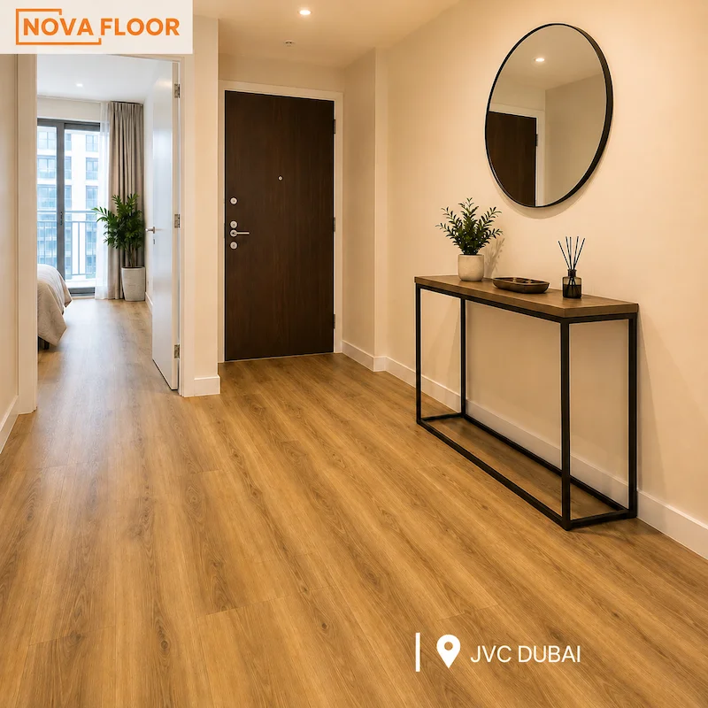 LVT Flooring Installation at enrerance of apartment