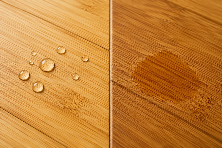 Lacquered vs Oiled Finish : Water Test