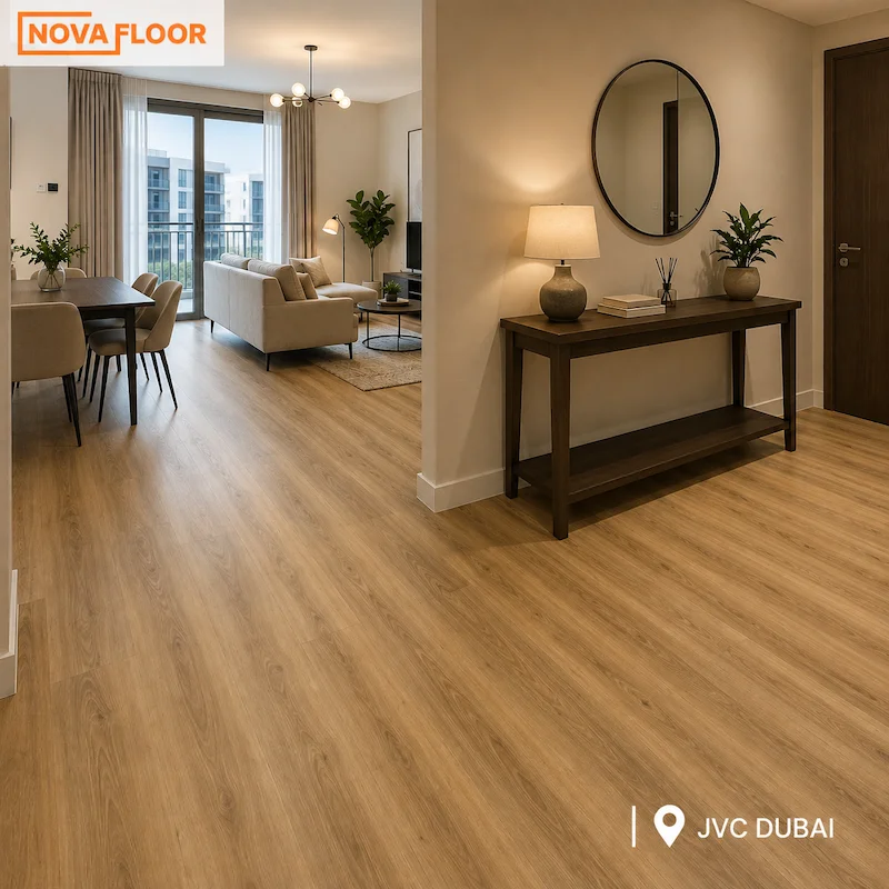 Light Oak LVT Flooring in Entrance of a apartment