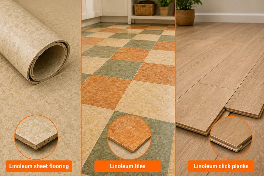 Linoleum sheet flooring