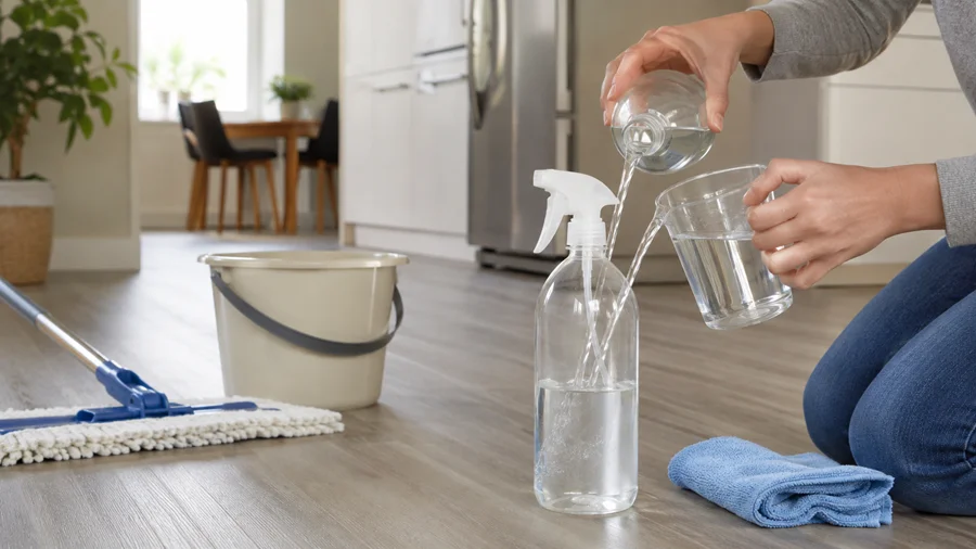 Make a Vinegar and Water Solution