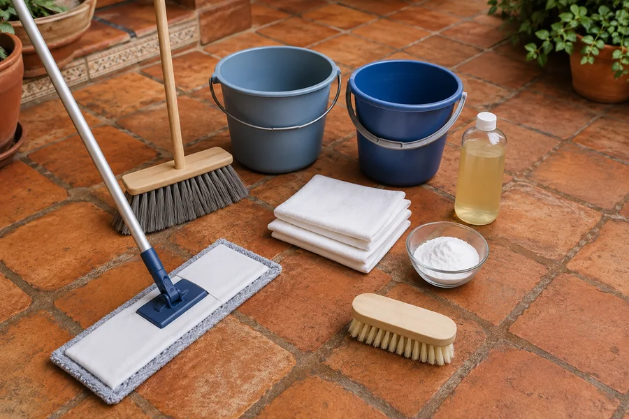 Natural Terracotta Tile Cleaning Kit