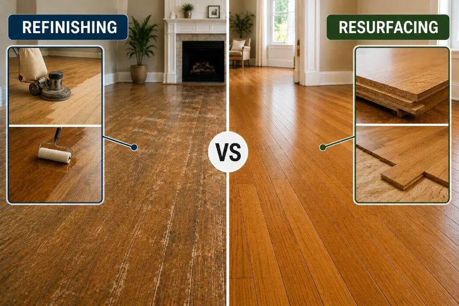 Refinishing vs Resurfacing