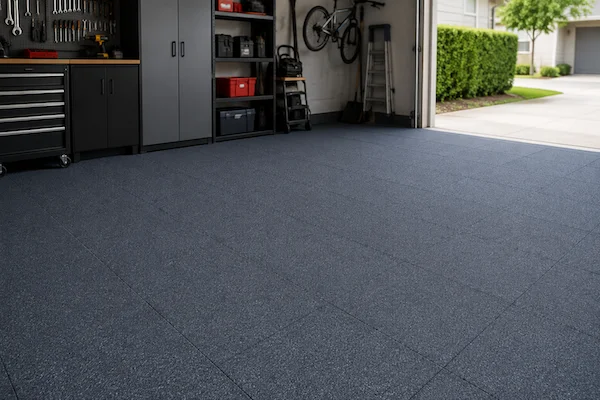 (Rubber Tile Plain Grey 20mm) ZS