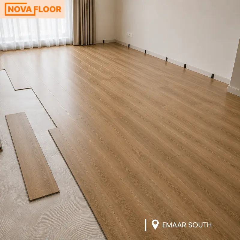 SPC Flooring Installation in Emaar South villa