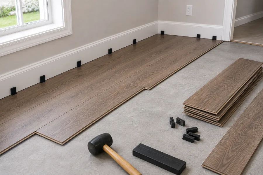 Set Spacers and Lay the First Row