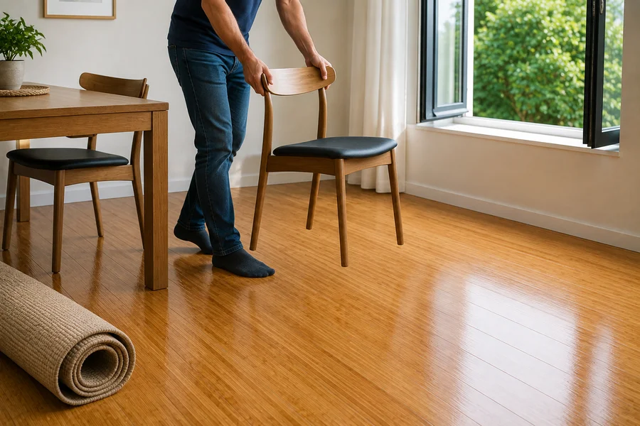 Step 1 – Clear the Floor & Check the Room