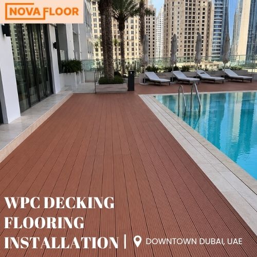 Teak Brown WPC Outdoor Decking Installation project by Nova Floor
