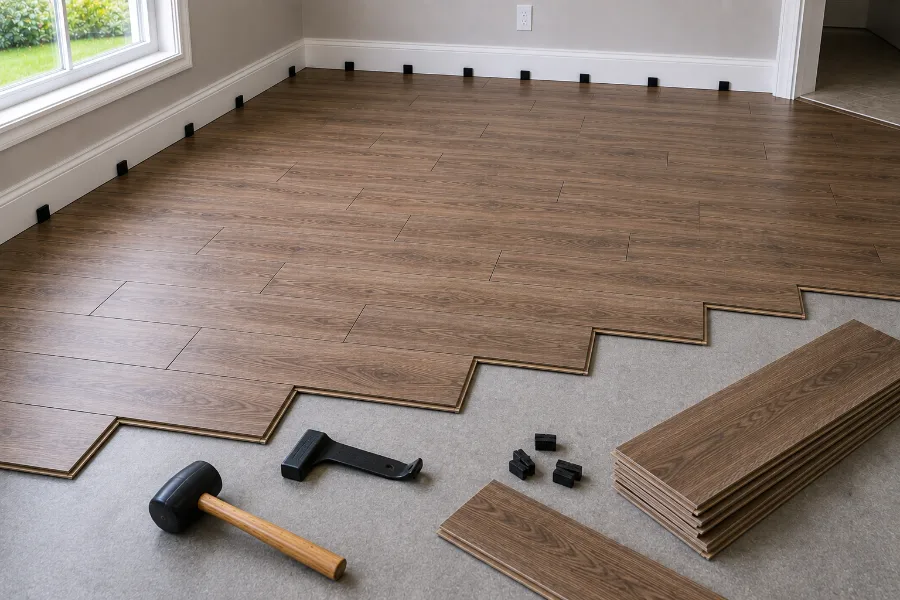 Work Across the Room With Staggered Seams