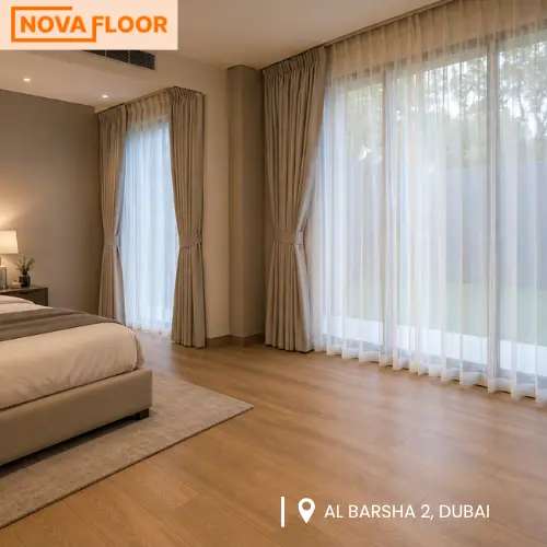 blackout and sheer curtains project at Al Barsha 2, Dubai
