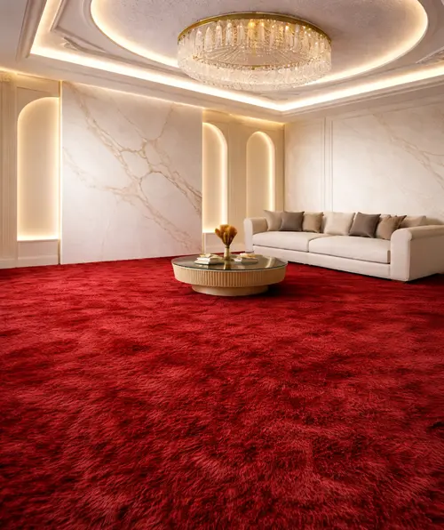 living room red carpet