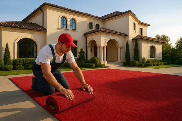 red carpet installation in dubai