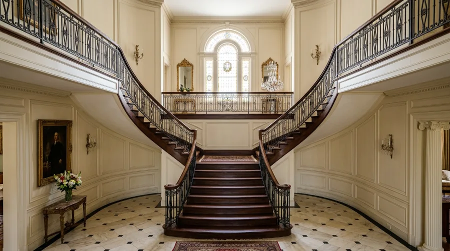 Bifurcated (Split) Staircase