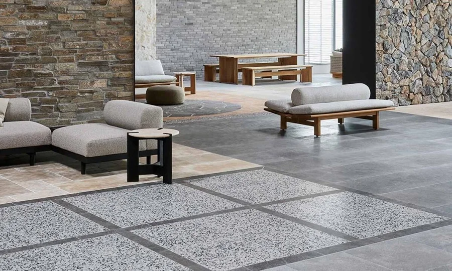 Cementitious terrazzo