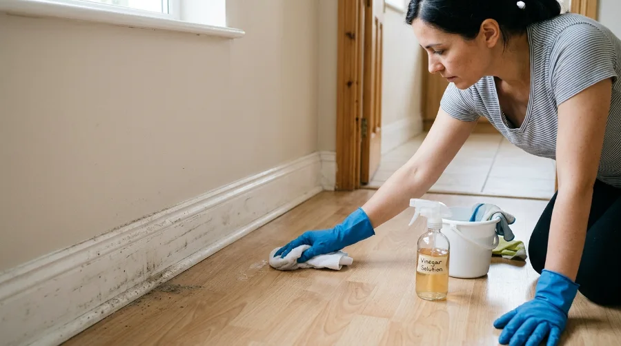 Clean Dirty Baseboards With a Vinegar Solution