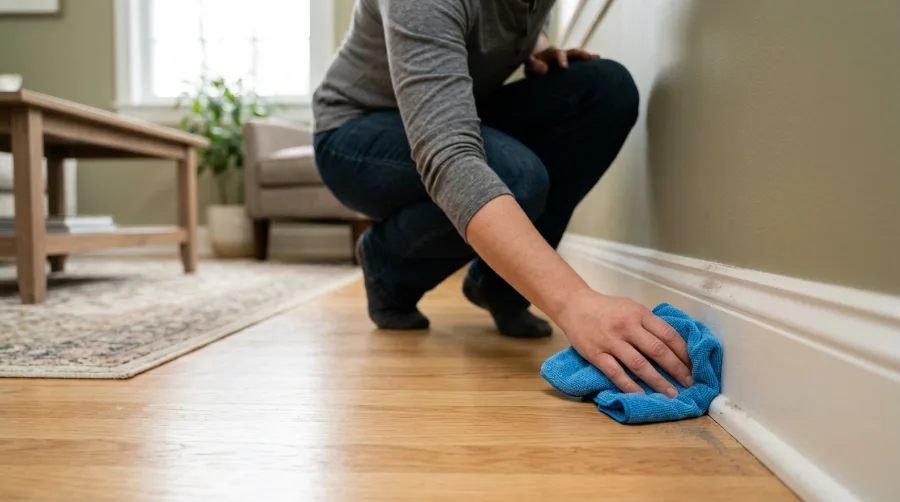Dust Baseboards With a Microfiber Cloth