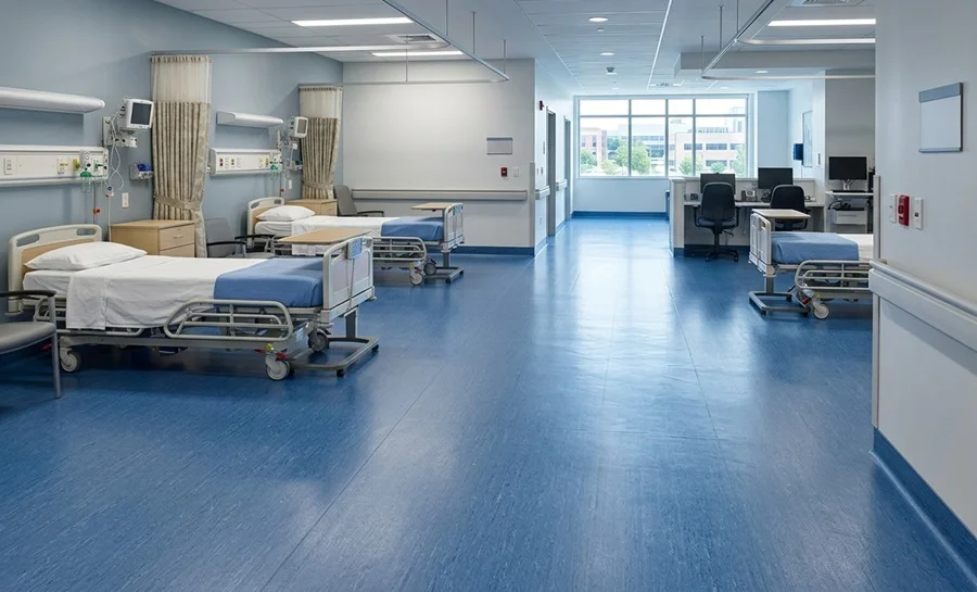Homogenous Vinyl hospital flooring