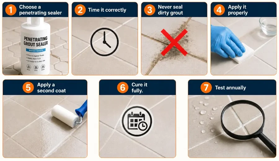 How To Seal Grout So It Stays Clean