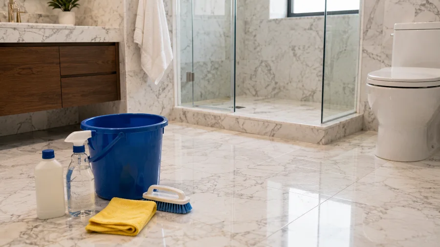 How to Clean Marble Floors in Bathrooms
