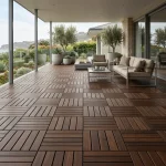 Interlocking Acacia Wood Deck Tiles