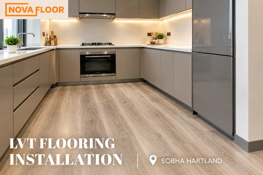 LVT Flooring Installation at Sobha Hartland, Dubai