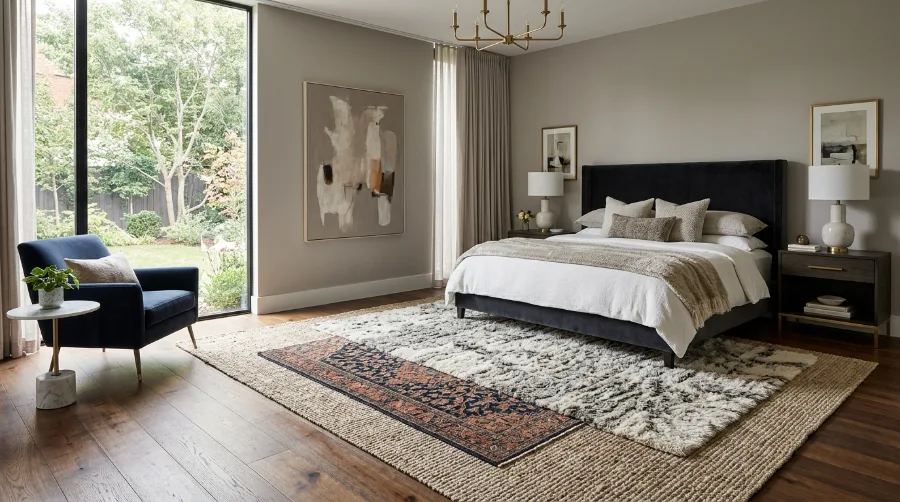 Layered Area Rugs Over Hard Floors