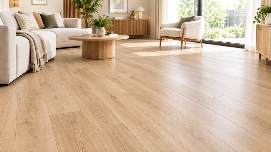 Light Oak Wood-Look Plank Flooring