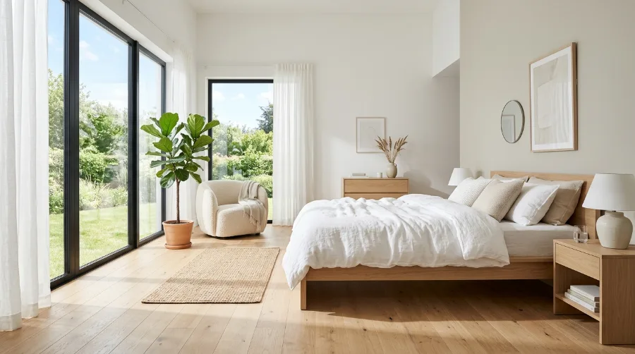 Light Wood Flooring for Bright, Airy Bedrooms