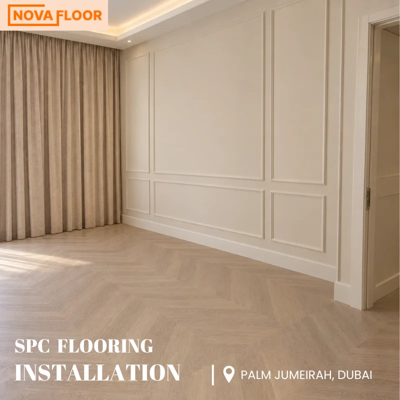 Luxury home interior with SPC flooring in Palm Jumeirah