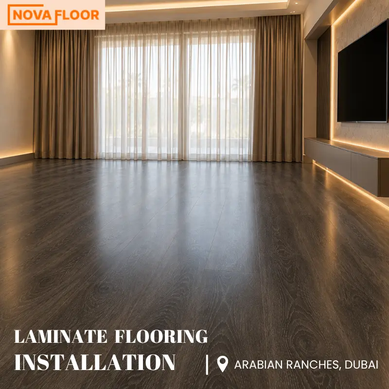 Modern Laminate Flooring Project in Arabian Ranches