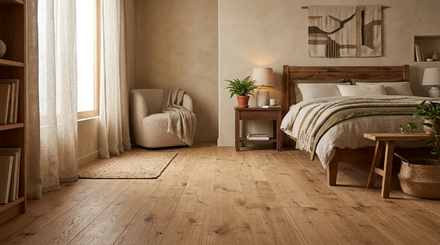 Natural Wood Flooring With a Matte, Oiled Finish