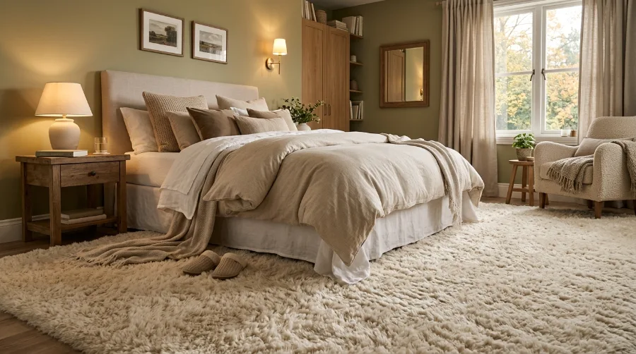 Plush Carpet Flooring for the Coziest Bedroom