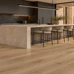 Sandy Beige Laminate Kitchen Flooring