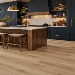 Sandy Beige Laminate Kitchen Flooring