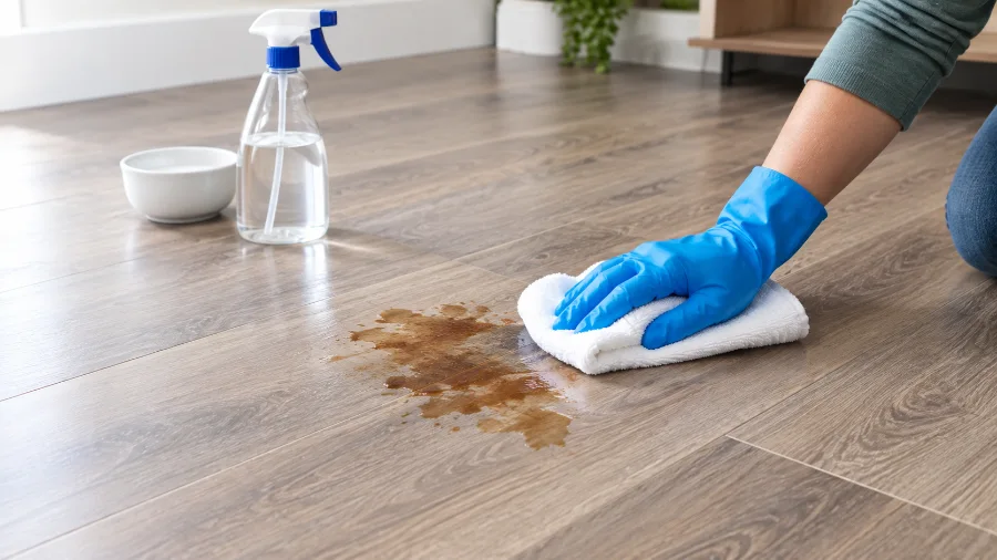 Stain Removal on LVP Flooring