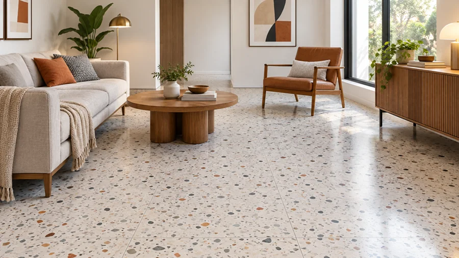 Terrazzo-Inspired Speckled Tiles