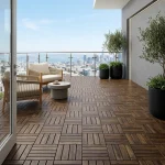 Warm Teak Pathway Outdoor Tiles