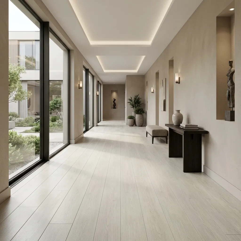 Water-resistant Silver Spruce LVT Flooring