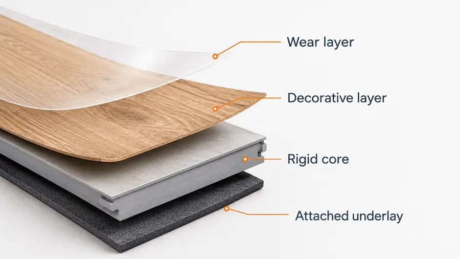 What Is Hybrid Flooring Made Of