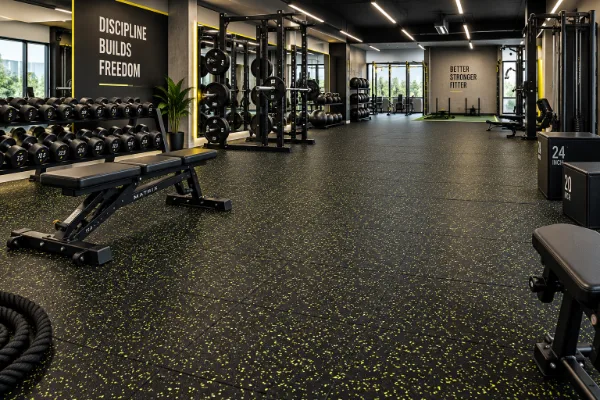 shock absorbing / anti-fatigue gym flooring