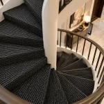 Deep Charcoal Ribbed Stair Carpet