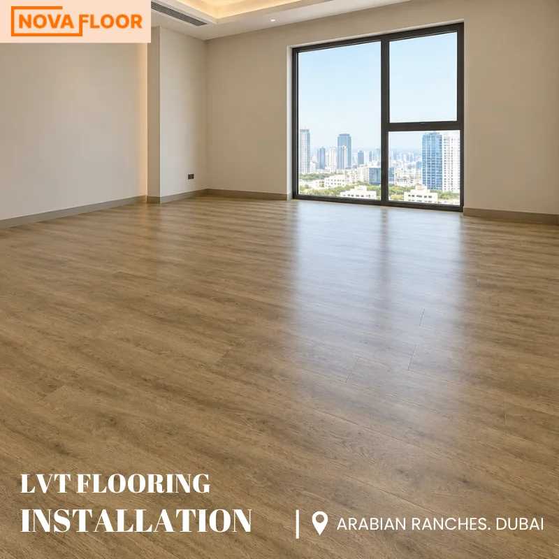 LVT Flooring installaton in arabian ranches